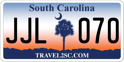 SC license plate JJL070