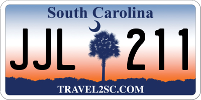 SC license plate JJL211