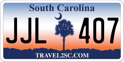 SC license plate JJL407