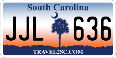 SC license plate JJL636