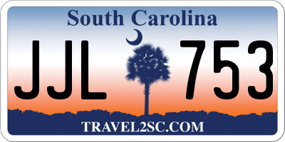 SC license plate JJL753