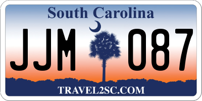 SC license plate JJM087