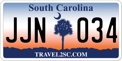 SC license plate JJN034