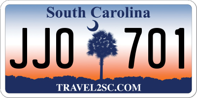 SC license plate JJO701