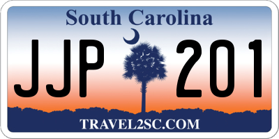 SC license plate JJP201