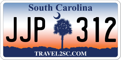 SC license plate JJP312