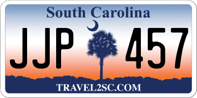 SC license plate JJP457