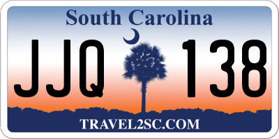 SC license plate JJQ138