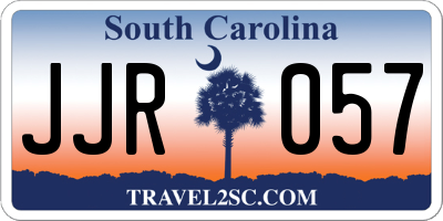 SC license plate JJR057