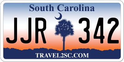 SC license plate JJR342