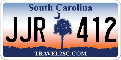 SC license plate JJR412