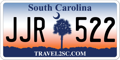 SC license plate JJR522