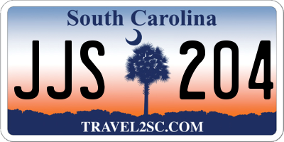 SC license plate JJS204