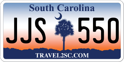 SC license plate JJS550