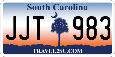 SC license plate JJT983