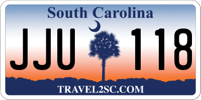 SC license plate JJU118