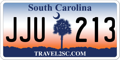SC license plate JJU213