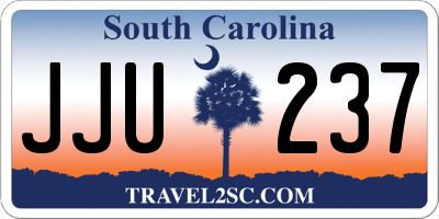 SC license plate JJU237