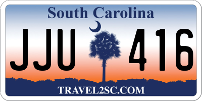 SC license plate JJU416
