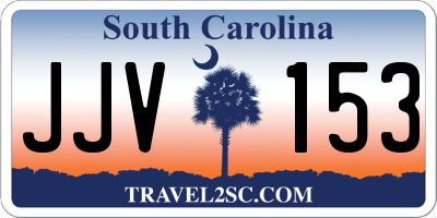 SC license plate JJV153