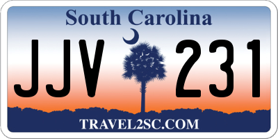 SC license plate JJV231