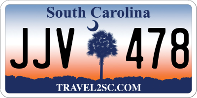 SC license plate JJV478