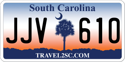 SC license plate JJV610