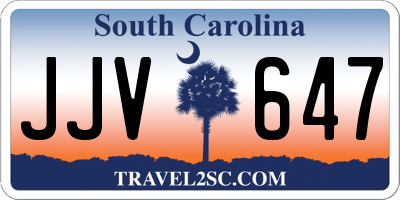 SC license plate JJV647