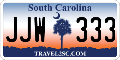SC license plate JJW333