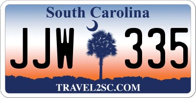 SC license plate JJW335