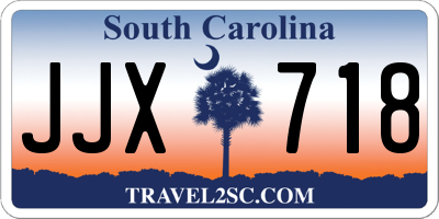 SC license plate JJX718