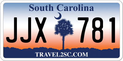 SC license plate JJX781