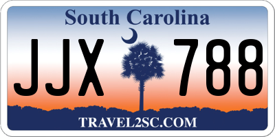 SC license plate JJX788