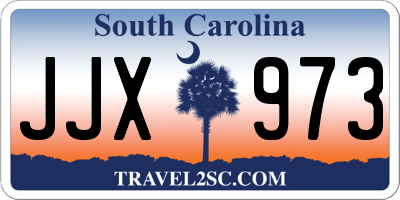 SC license plate JJX973