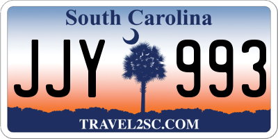 SC license plate JJY993