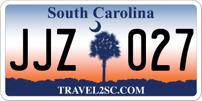SC license plate JJZ027