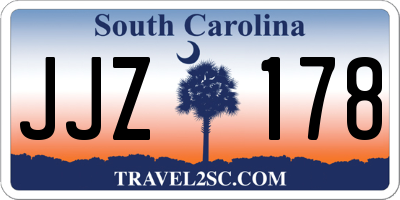 SC license plate JJZ178