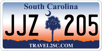SC license plate JJZ205