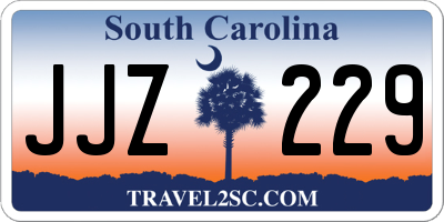SC license plate JJZ229