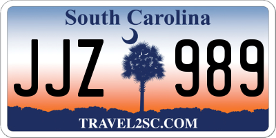 SC license plate JJZ989