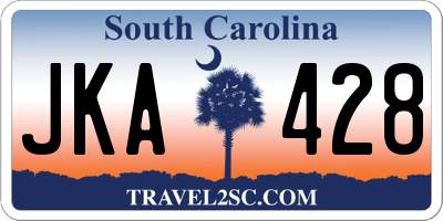 SC license plate JKA428