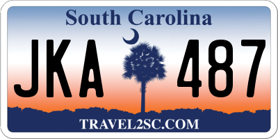SC license plate JKA487