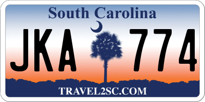 SC license plate JKA774
