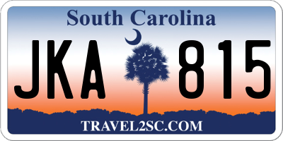 SC license plate JKA815