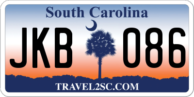 SC license plate JKB086