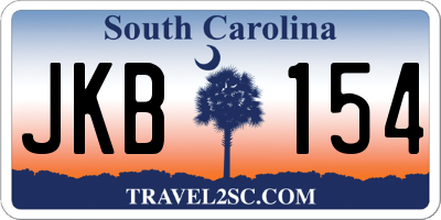 SC license plate JKB154