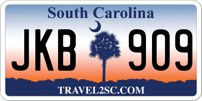 SC license plate JKB909