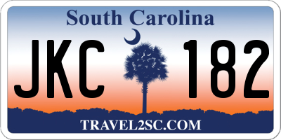 SC license plate JKC182