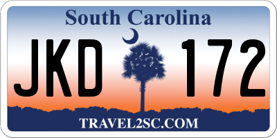 SC license plate JKD172