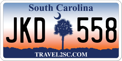SC license plate JKD558